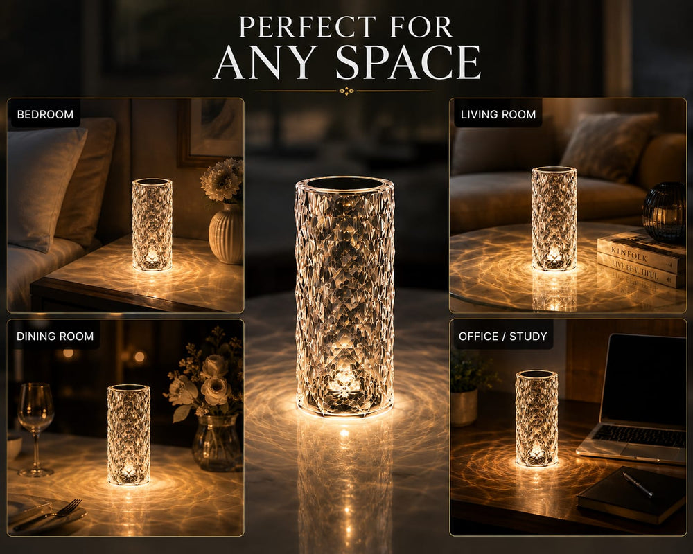 Crystal Diamond LED Ambient Table Lamp