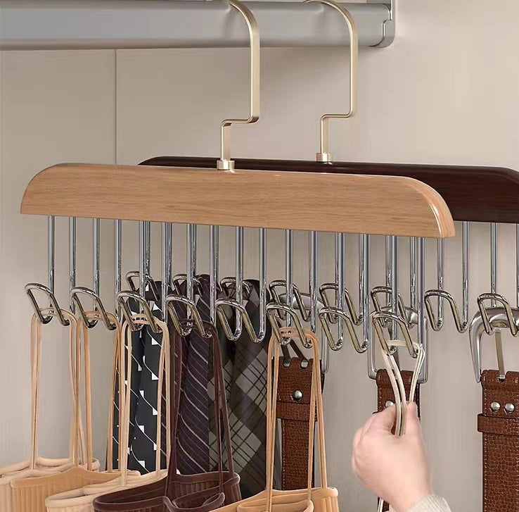 8-Hook Wave Belt & Tie Organizer