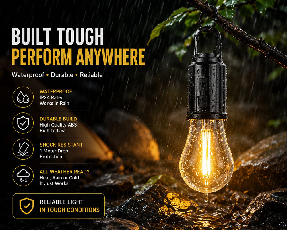 Portable LED Camping Lantern – Rechargeable Hanging Light
