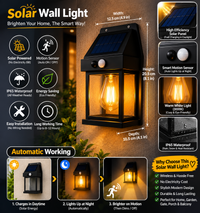 Solar Motion Sensor Wall Light