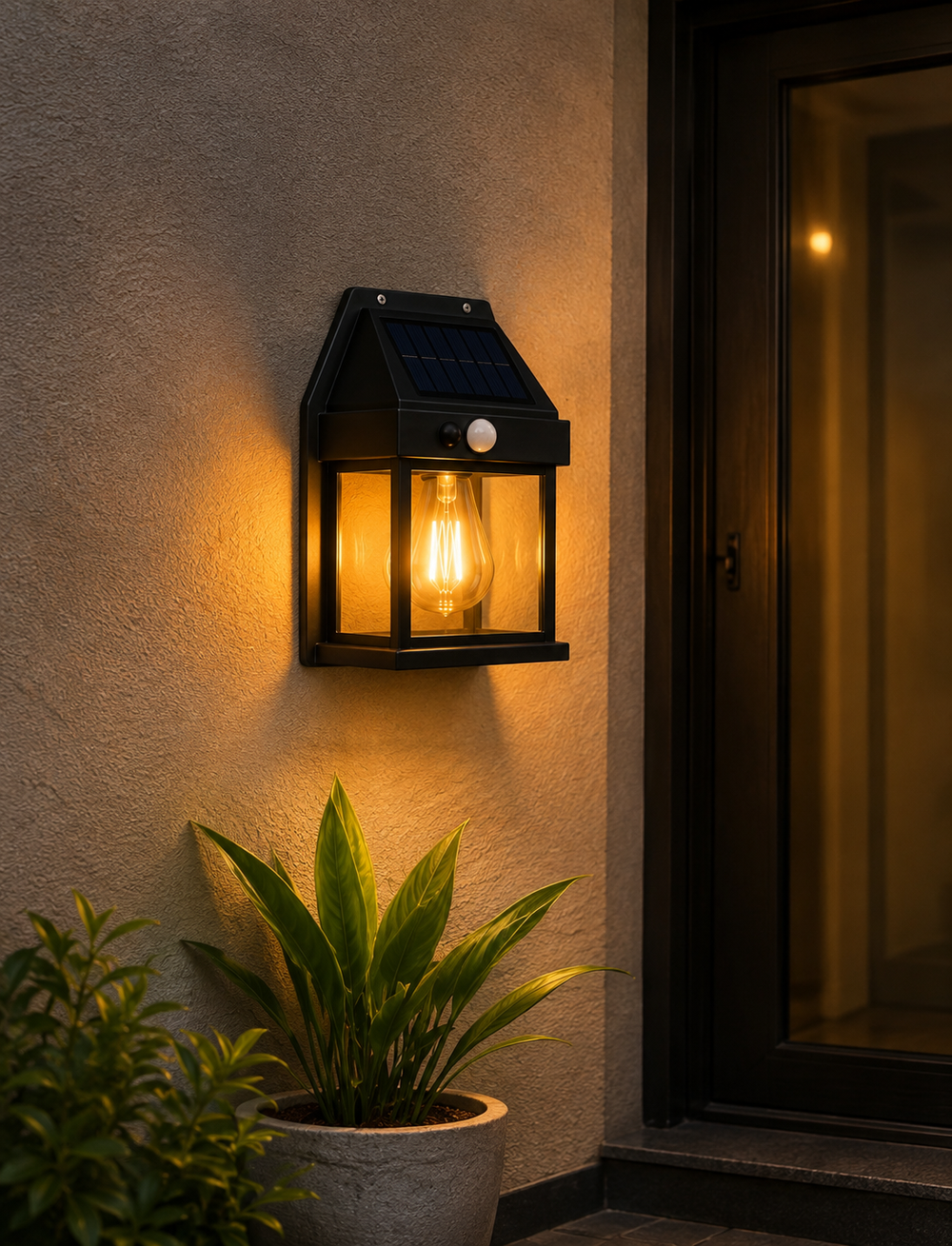 Solar Motion Sensor Wall Light