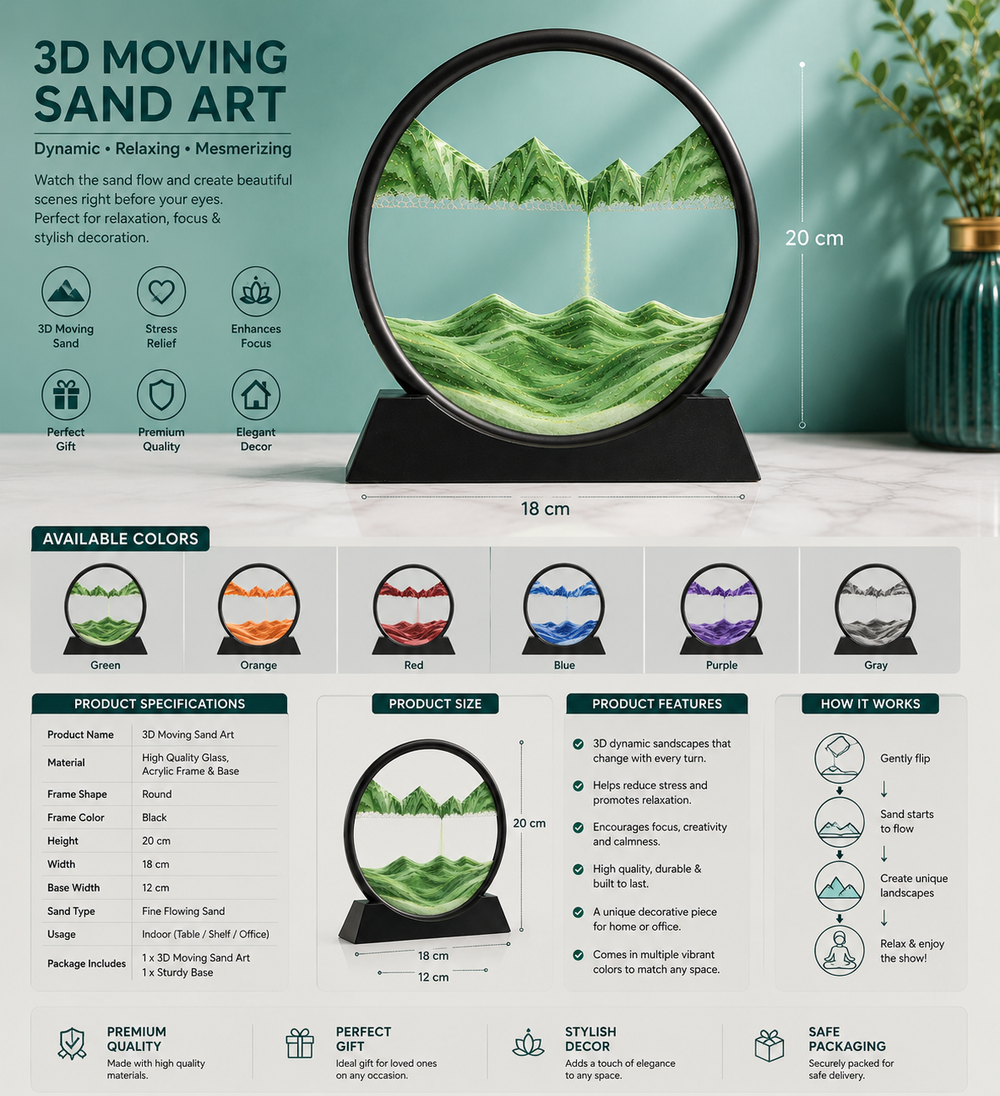 3D Sand Art Landscape Lamp