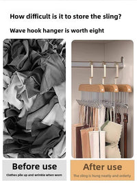 8-Hook Wave Belt & Tie Organizer