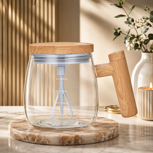 Automatic Self-Stirring Glass Pitcher – 400mL
