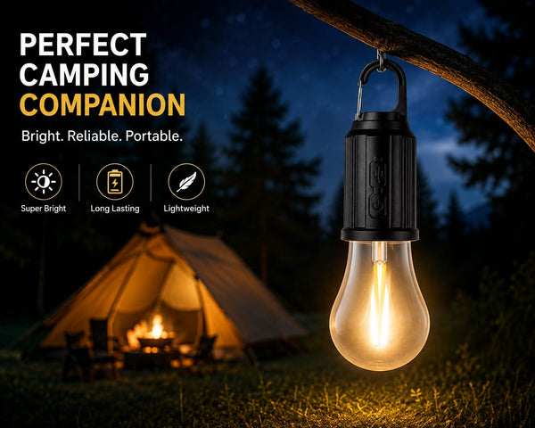 Portable LED Camping Lantern – Rechargeable Hanging Light