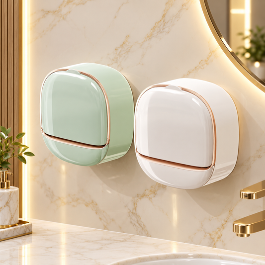 Premium Wall-Mounted Soap Box – Luxury Self-Draining Soap Dish