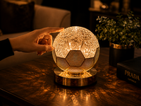 Luxury Crystal Ball LED Table Lamp – Golden Decorative Night Light
