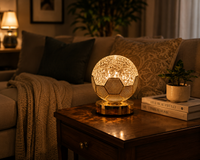 Luxury Crystal Ball LED Table Lamp – Golden Decorative Night Light