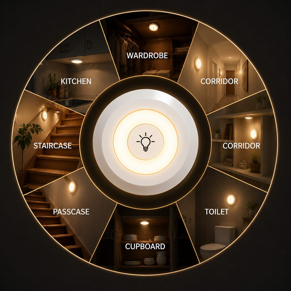 LumiCore SmartGlow Wireless Puck Lights